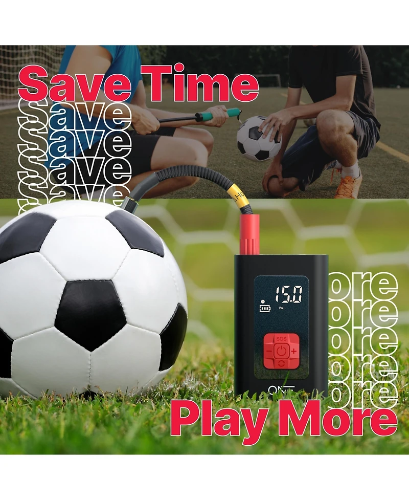 One 7.4V / 5200mAh Tire Inflator Portable Air Compressor, 150PSI