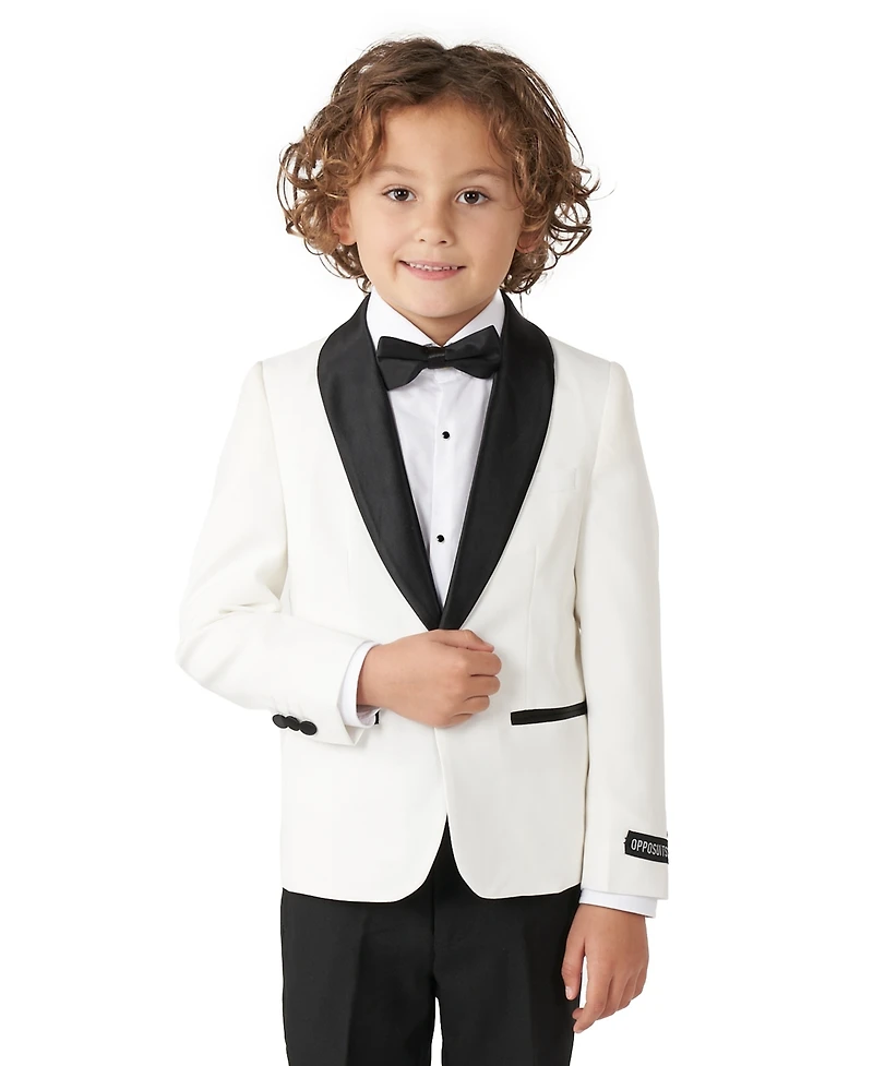 OppoSuits Toddler and Little Boys 3-Piece Pearly Solid Tuxedo Set