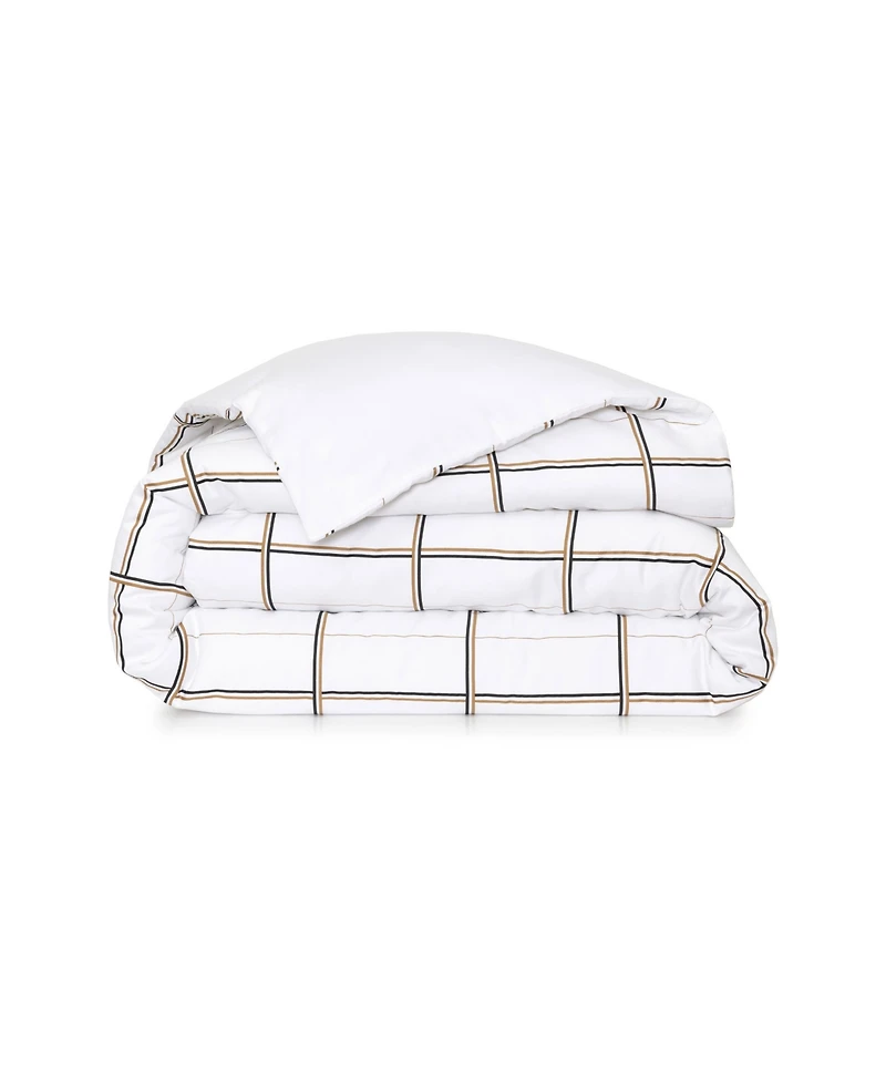 Closeout! Boss Home by Hugo Boss Check 2-Pc. Duvet Cover Set, Twin