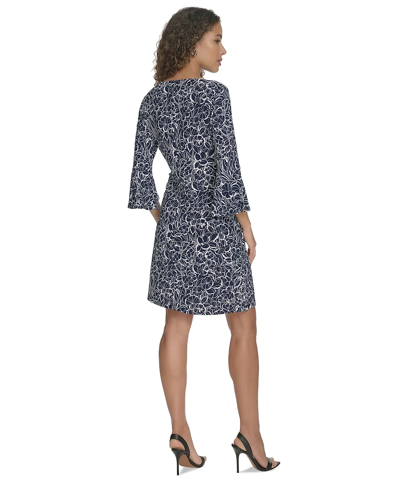 Tommy Hilfiger Petite Floral-Print Mini Dress