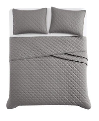 Cannon Oversized Cotton Percale 3-Pc. Quilt Set, Full/Queen