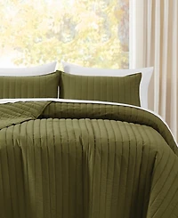 Brooklyn Loom Oversized Cotton Percale 3-Pc. Quilt Set, King