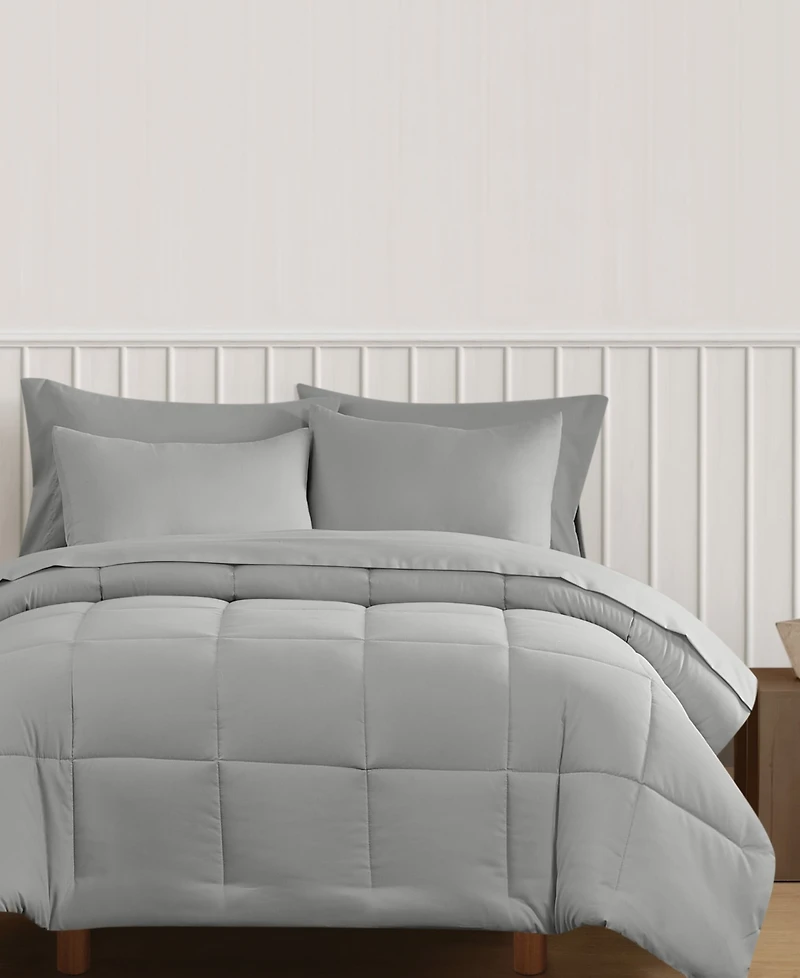 Truly Soft Green Solid 3-Pc. Comforter Set, Full/Queen