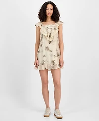 And Now This Women's Floral-Print Ruffled Mini Dress, Exclusively at Macy's