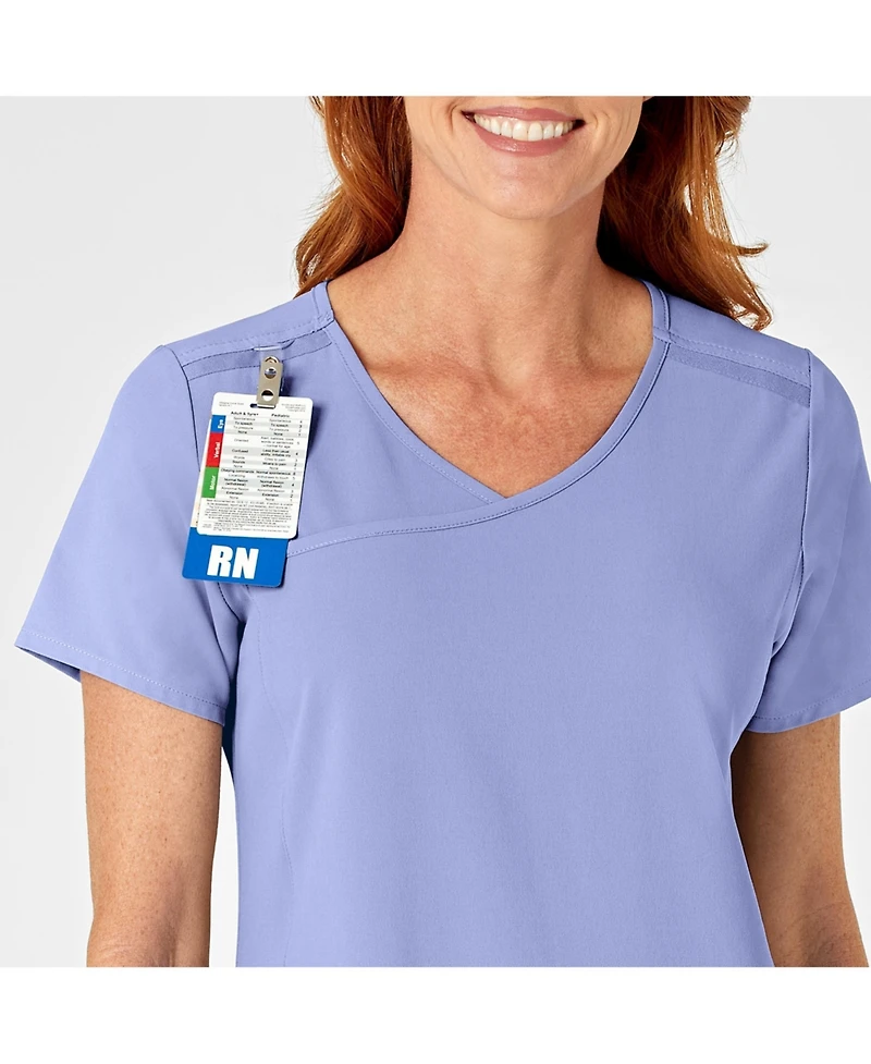 Wink Renew Women's Mock Wrap Scrub Top