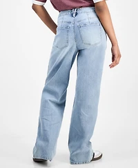 Celebrity Pink Juniors' High Rise Baggy Wide-Leg Curvy Jeans