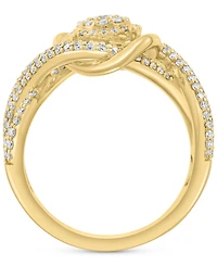 Effy Diamond Swirl Halo Statement Ring (3/4 ct. t.w.) in 14k Yellow Gold