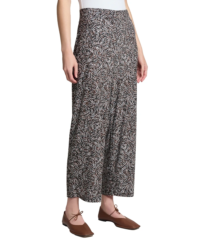 Jones New York Women's Printed Wide-Leg Pull-On Pants