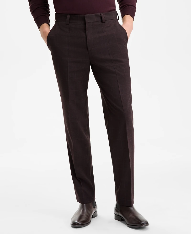 Hugo by Boss Men's Modern-Fit Plaid Suit Pants