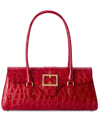 Brahmin Dayan Vanderbilt Embossed Leather Satchel