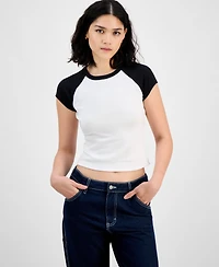Just Polly Juniors' Raglan Short-Sleeve Tee