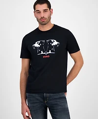 Hugo by Boss Men's Dobero Short Sleeve Crewneck Doberman Graphic T-Shirt