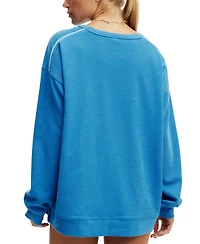 Cotton On Women's Long-Sleeve Ribbed Beach Top