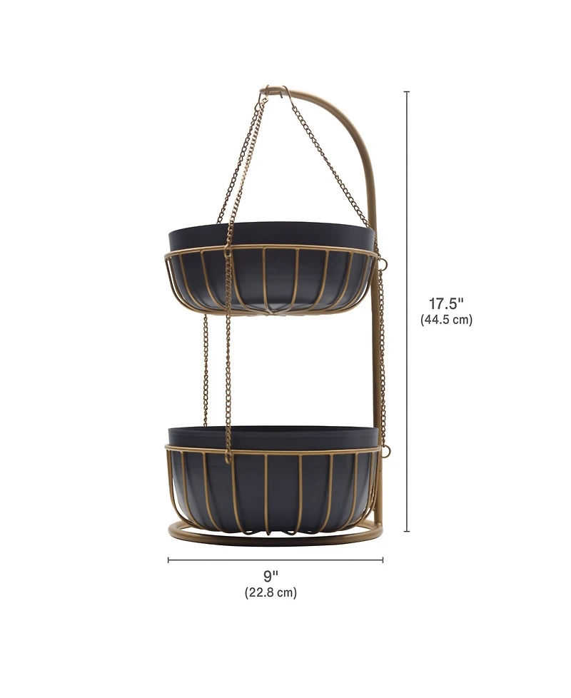 Mikasa Gourmet Basics Aztec 2-Tier Basket