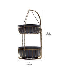 Mikasa Gourmet Basics Aztec 2-Tier Basket