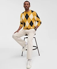 Club Room Men's Argyle Crewneck Sweater, Exclusively at Macy's
