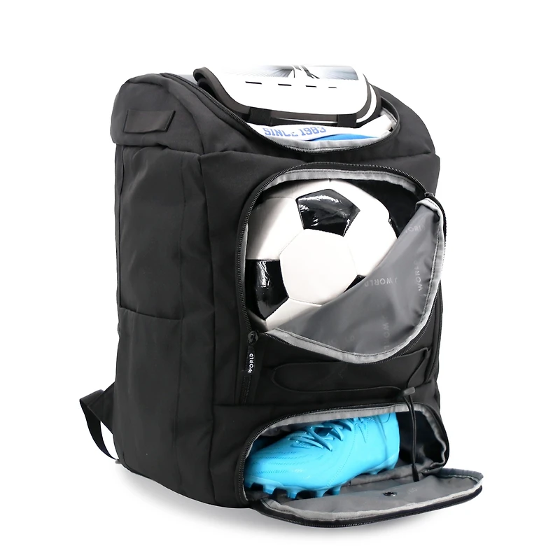 J World Athlete Backpack with Shoe Compartment Bat Holders and Night Visibility