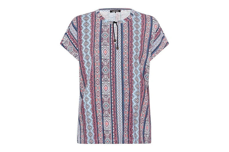 Olsen Women's Ornamental Border Print T-Shirt