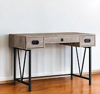 Three-Drawer Computer Desk with Storage for Office or Study – Space-Saving Design