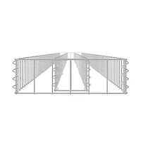 Gabion Raised Bed Galvanized Steel 177.2"x11.8"x3.9"