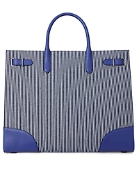 Lauren Ralph Lauren Striped Canvas Devyn Tote Bag