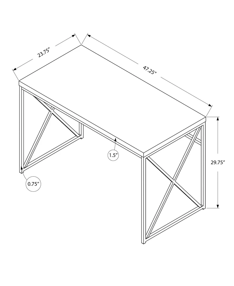 Sturdy Computer Desk – Workstation Table with Spacious Surface