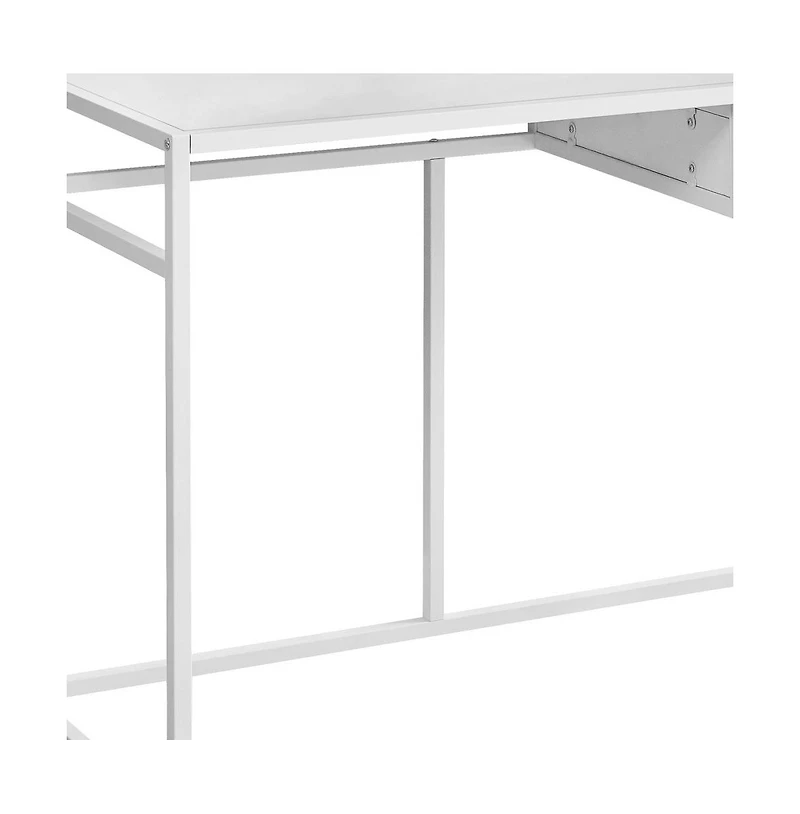 Contemporary Computer Desk with Cable Management and Shelf