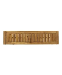 60 inches Natural Acacia Wood Outdoor Bench with Slat Panel Design, Versatile Use for Dining or Relaxation