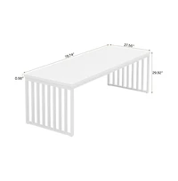 Tribesigns 6.5 ft Conference Table with Metal Legs for 4-6, Long Meeting Table for Negotiation Training Seminar