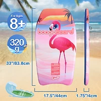 33" Body Board Lightweight with Wrist Leash Fiberclad Cover Phuzion Core