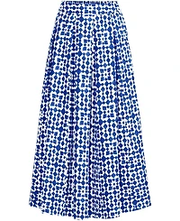 Lands' End Women's Poplin Godet Maxi Skirt - Set Bottom