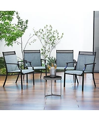 Patio Chairs Set of 2 with All Weather Breathable Fabric