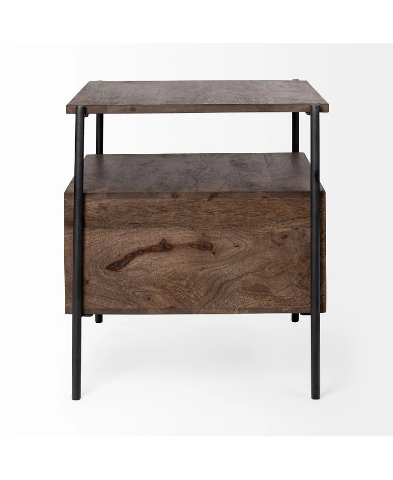 Minimalist Solid Wood Square Accent Table – Ideal for Small Spaces