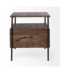 Minimalist Solid Wood Square Accent Table – Ideal for Small Spaces