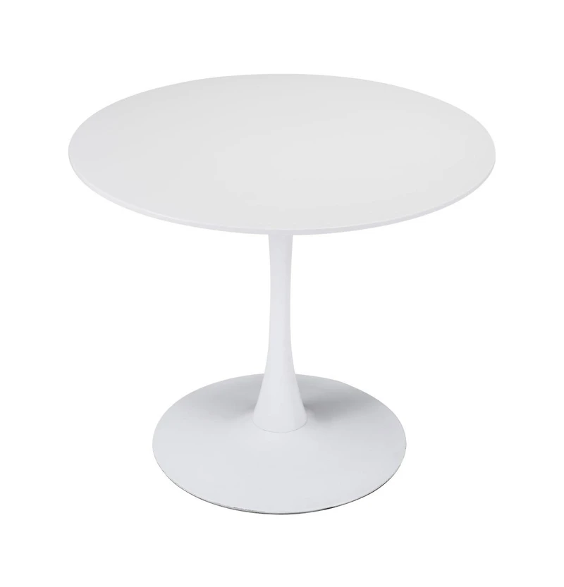 35" Steel Base Dining Table – Sturdy Pedestal Design for Home, Bistro, or Office Use