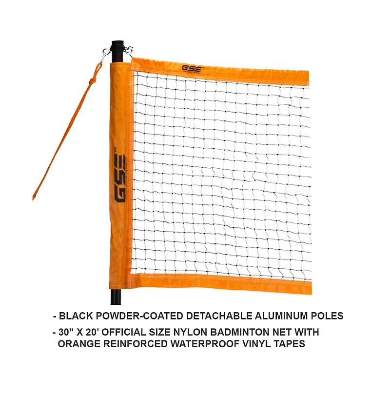 Professional Badminton Set, Outdoor Sports Net Game Set with Badminton Net, 4 Badminton Rackets, 3 Shuttlecocks, Boundary Line. Great for Backyards, P