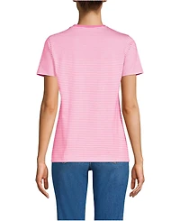 Lands' End Women's Relaxed Supima Cotton V-Neck T-Shirt