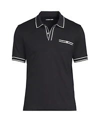 Lands' End Men's Short Sleeve Tipped Welt Pocket Supima Polo