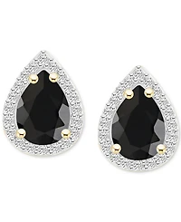 Amethyst (1-1/3 ct. t.w.) & Lab Grown White Sapphire (1/4 Stud Earrings 10k Gold (Also Additional Gemstones)