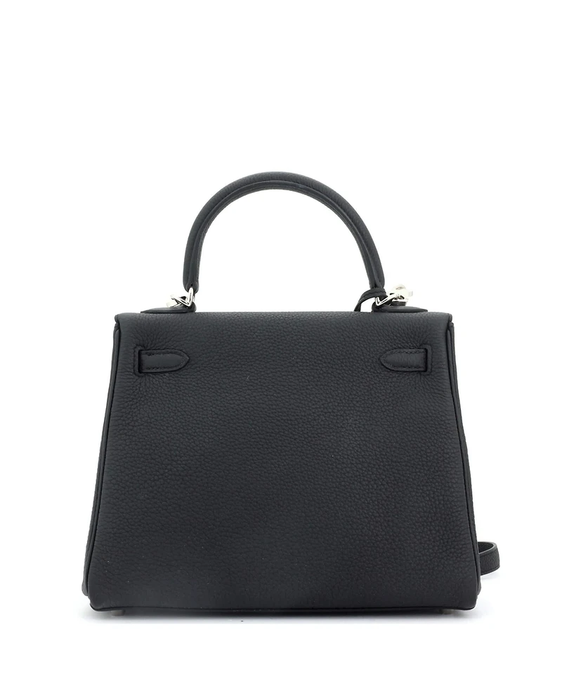 Pre-Owned Hermes Kelly 25 Handbag Togo with Palladium Hardware