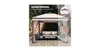 11 x 11 Feet 2-Tier Pop-Up Gazebo Tent Portable Canopy Shelter Carry Bag Mesh