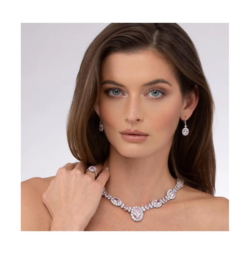 Anna Zuckerman Kennedy Oval Crystalline Earrings