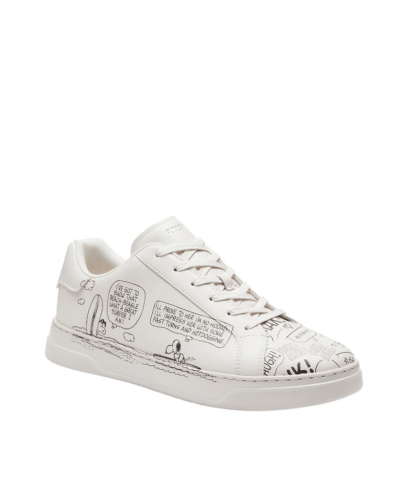 Coach X Peanuts Men's Newspaper Print High Line Sneakers