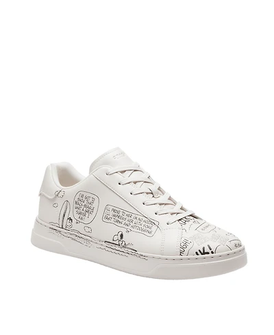 Coach X Peanuts Men's Newspaper Print High Line Sneakers