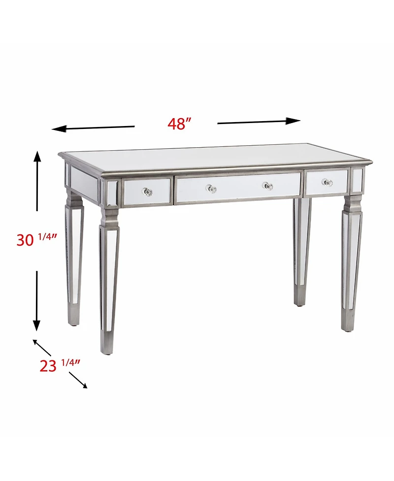 Glam Mirrored Furniture with Three Drawers for Bedroom or Entryway