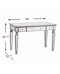 Glam Mirrored Furniture with Three Drawers for Bedroom or Entryway