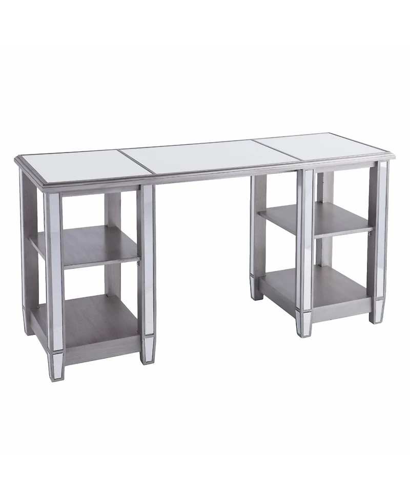 50" Silver Mirrored Writing Desk