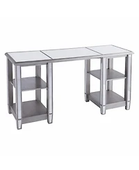 50" Silver Mirrored Writing Desk