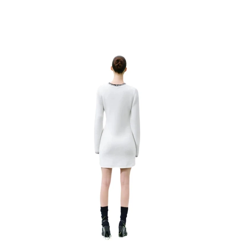 Labeca London Women Scarlett Contrast Stitch Wool Mini Dress