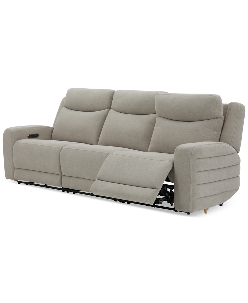 Kristyan 3-Pc. Fabric Sofa with 3 Power Recliners, Exclusively at Macy's